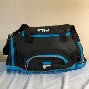Fila Black and Blue Duffle Bag